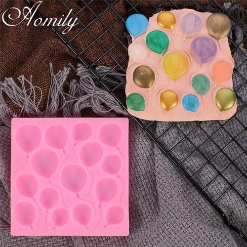 Amoliy Balloons Silicone Mold Fondant Cake Sugarcraft Chocolate Mold Cake Decorating Tools Cristmas Baking Bakeware Accessories