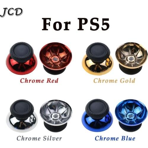 JCD 2pcs 3D Analog Joystick Stick For Sony PlayStation 5 PS5 Controller Thumbsticks Caps Mushroom Head Rocker Replacement2pcs 3D