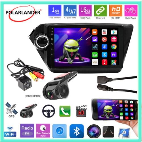 Car Radio 9 Inch 2din Android 10 Navigation Dual USB Bluetooth Touch Screen 1G+16G GPS WiFi 4G Suitable for Kia Old K2 2011-2015