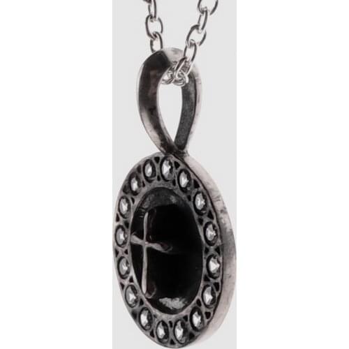 Amorita boutique silver925 cross with CZ collarbone chain necklace