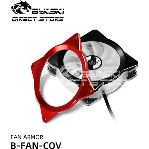 Bykski 12V Fan Metal Armor Aluminum Cover for 120mm Chassis Fan Multiple Color Anode Craft Fans Decoration Protecter B-FAN-COV