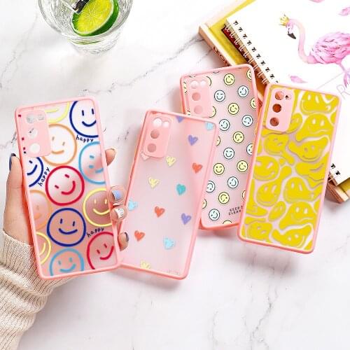 Case for Samsung A52 A32 A51 A71 A72 Smile Soft Phone Cases Galaxy S21 Plus A21S A50 A12 A70 A30 A31 M31 S21 S20 FE Back Covers