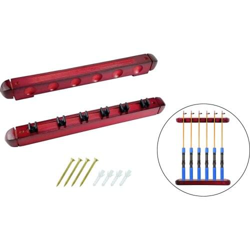 Wooden Pool Cue Rack Wall Mounted Stick Holder Stand for Snooker Clubs