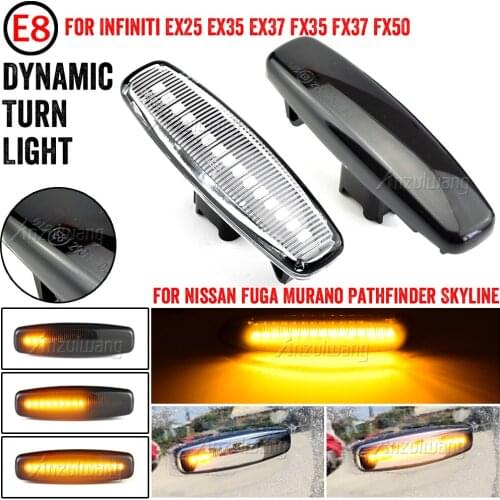 Dynamic Indicator Blinker Side Marker Light For Infiniti EX25 EX35 EX37 FX35 FX37 G25 G35 Q40 Q60 Q70 QX50 QX70 M25 M37 JX35