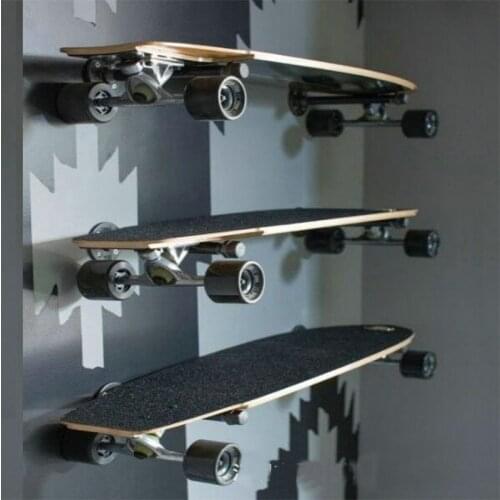 Long board dance board horizontal hanging electric slide load-bearing hanging rack iron wall hanger hook board surface skateboar
