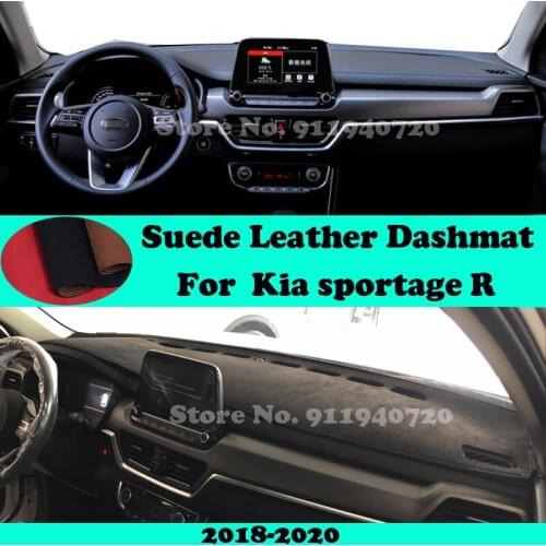 For Kia sportage R 2018 2019 2020 Suede Leather Dashmat Dashboard Cover Pad Dash Mat Carpet Car-Styling Accessories LHD RHD