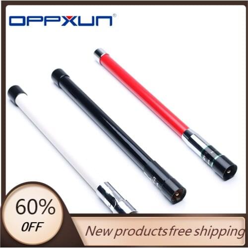 Oppxun 144/430MHz NL-350 PL259 Dual Band Fiber Glass Aerial High Gain Antenna for Two Way Radio Transceiver