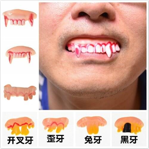 1pcs Halloween Corpse Zombies Simulation False Teeth Action & Toy Figures Boy Girl Children Holiday Gift Funny Disfigure