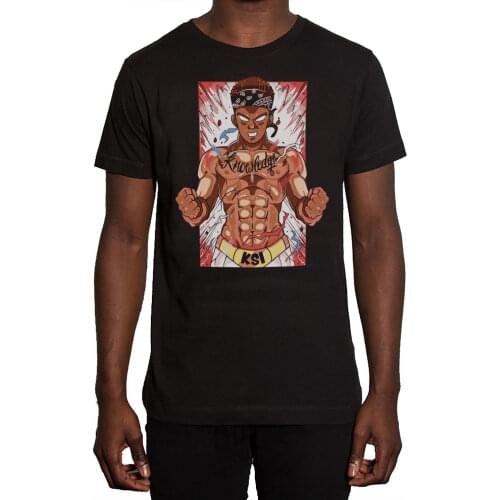 Ksi Goku God T-Shirt You Tube Fight Night Logan Paul Shirt Cool Men T shirt Streetwear Fashion Cotton Tee Shirt Homme