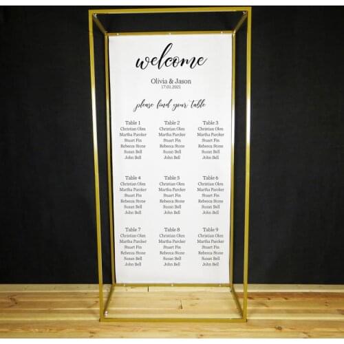 Metal stand for seats layout, wedding arch, wedding decor, iron stand, wedding seating chart seating plan without banner