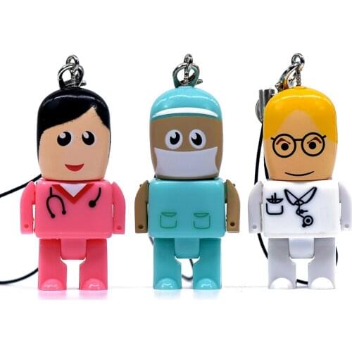 Mini Doctors nurse usb flash drive coin pen drive 4GB 8Gb 16GB 32GB 64GB 128GB 256GB memory stick pendrive u stick