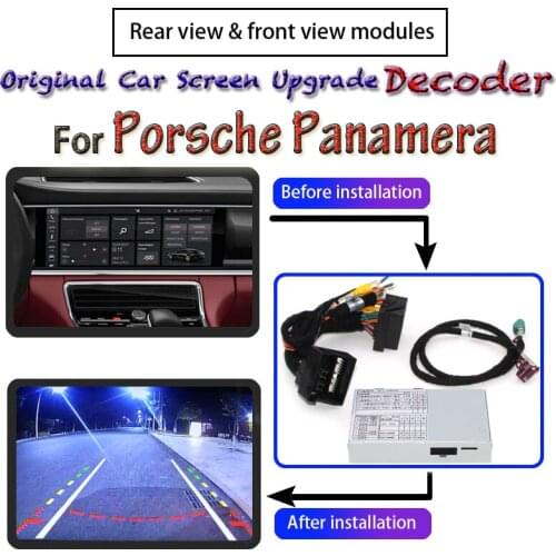 For Porsche Panamera 2010~2020 Rear Camera Module Decoder Rear View Parking Original Car Screen Interface Upgrade CAM Adapter