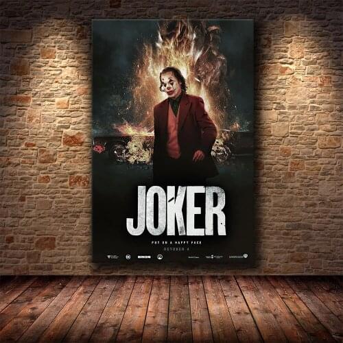 Wall Art Poster Prints Joker Poster Movie Comic Art Canvas Oil Painting Wall Pictures for Living Room Home Decor