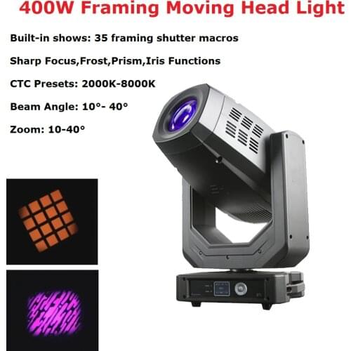 Professional Lighting Framing Moving Head Light 400W Beam Spot Zoom Light RGBW 4IN1 Moving Head Beam For Disco Laser Light Dj