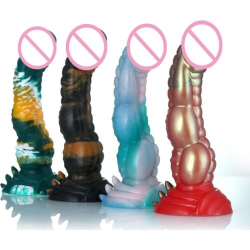 Realistic silicone Dildo Vaginal G-Spot with Suction Cup Anal plug sex toy hand-free Huge Dragon Dildo female Sex Toys for Women