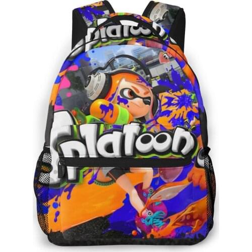 Splatoon Backpack for Girls Boys Travel RucksackBackpacks for Teenage school bag