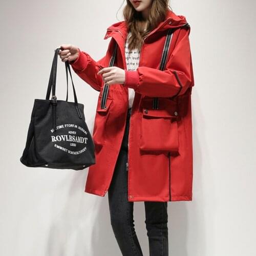Oversized Women Trench Coat 2021 Spring Autumn New Style Hooded Windproof Overcoat Womens Loose Long Casual Windbreaker Abrigos