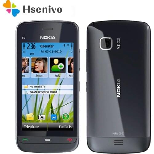 C5-03 Original Nokia C5-03 WIFI GPS 5MP 3G Bluetooth Unlocked cellphone One Year Warranty Free shipping