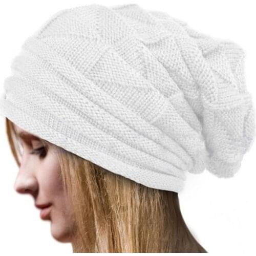 Knitted Hat Women Winter Hats for Women Ladies Outdoor Beanie Girls Acrylic cap Bonnet Female Skiing Warm Woolen Hat