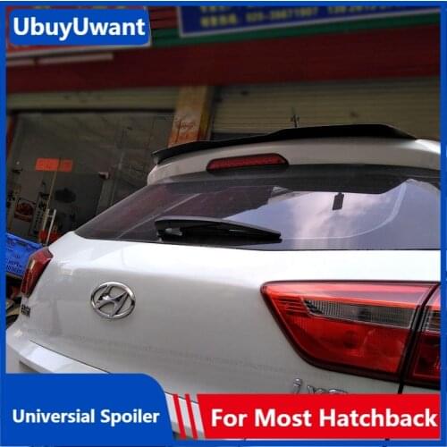 UBUYUWANT Rear Roof Lip Spoiler For Hyundai IX25 2014-2018 ABS Plastic Car Tail Wing Universal Hatchback Spoiler For IX35 I30