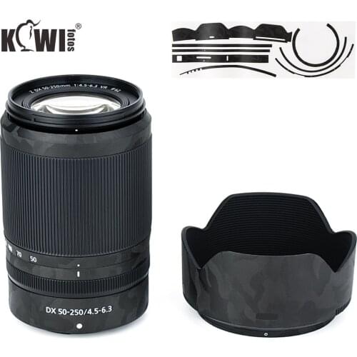 Anti-Scratch Lens & Lens Hood Cover Skin Film for Nikon NIKKOR Z DX 50-250mm f/4.5-6.3 VR Lens & HB-90A Shadow Black 3M Sticker