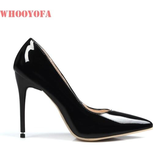 Brand New Hot Sale Glamour Red Pink Women Nude Dress Pumps Black Sexy 4 inch Heels Lady Bridal Shoes W813 Plus Big Size 10 43 47