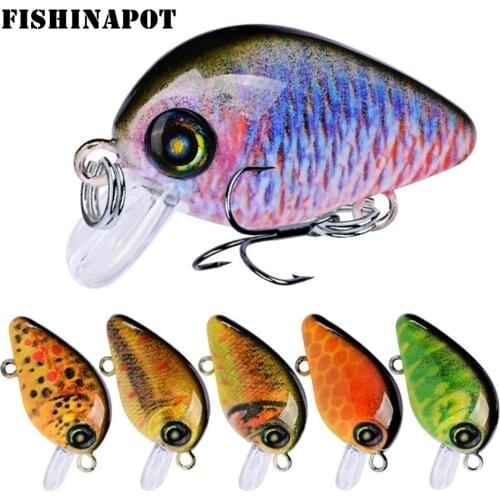 1Pcs New 1.95g/28.5mm Crank Fishing Lures Artificial Hard Crankbait Fishing Tackle Jig Wobbler Painted Series Plastic Lure