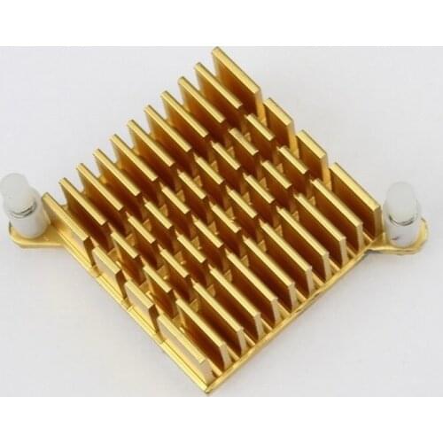 100PCS LOT 39mm x 39mm X 13mm Golden Aluminium Cooler Heatsink For PC Northbridge Chipset Cooling