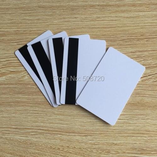 10pcs PVC Blank White Plastic Cards 30Mil LoCo Magnetic card Mag Stripe printable for inkjet printer CR80