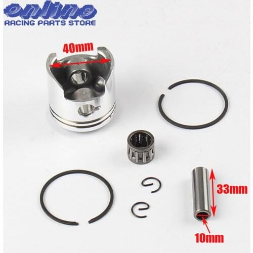 2 Stroke 47cc Minimoto 40mm Piston 10mm Pin For Engine Parts Chinese Pocket Dirt Bike Mini Kids ATV Quad 4 Wheeler Baby Crosser
