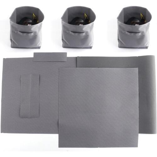 26*26*27cm DIY Collapsible gray storage cubes accessories Oxford cloth Polyester fabric Cloth Baskets storage bins with handles