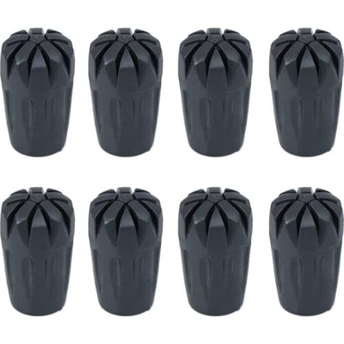 8pcs Thickened Universal Trekking Pole Hiking Wear Resistant Stick Ends Outdoor Camping Rubber Tip Walking Replacement Parts