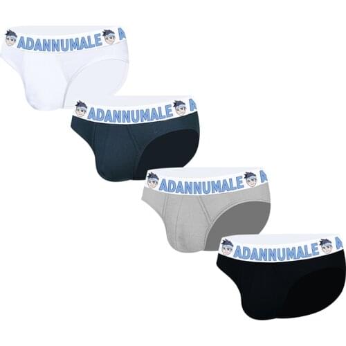 ADANNU 4pcs Lot Men Briefs Set Cotton Man Underwear Comfortable Panties Lingerie Sexy Man Underpants Dropshipping Wholesale