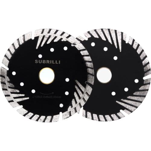 5 Inch 125mm Diamond Saw Blade Granite Stone Cutting Segmented Turbo Teeth Slant Protection Concrete Cutting Disc