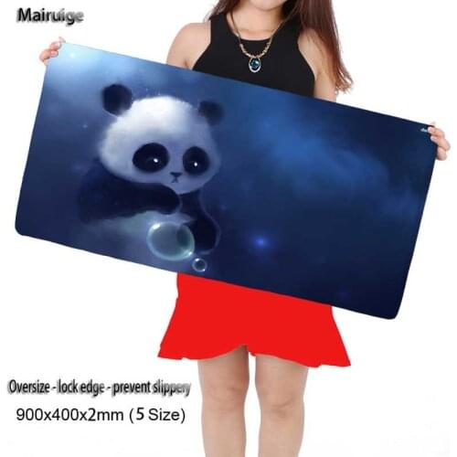 Mairuige Shop Free Shipping Locking Edge Large Gaming Lovely Panda Mouse Pad for Computer Laptop Notbook for League of Legends