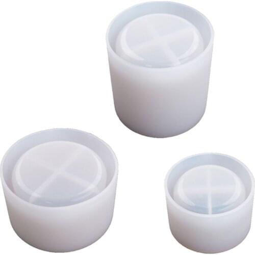 K3ND 3 Pcs Flower Pot Epoxy Resin Mold Jewelry Storage Box Cup Casting Silicone Mould DIY Crafts Home Decorations Making Tool