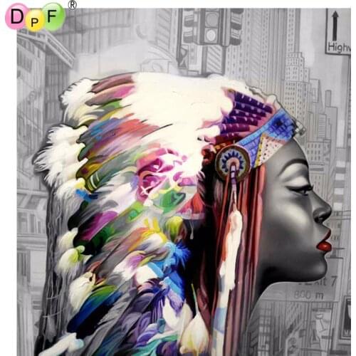 DPF fantasy Full Diamond Embroidery Diamond Painting Indians Cross Stitch Diamond Mosaic diamond pattern chicken decor stickers