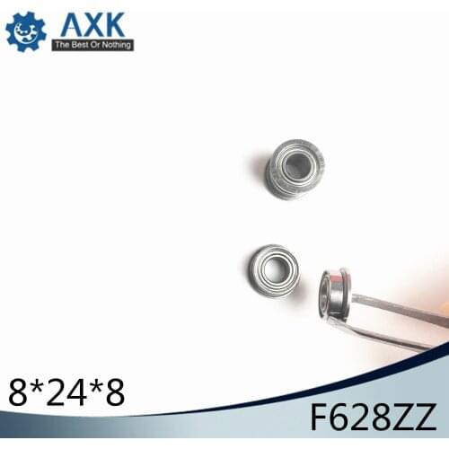 F628ZZ Flange Bearing 8x24x8 mm ABEC-1 ( 10 PCS ) Flanged F628 Z ZZ Ball Bearings