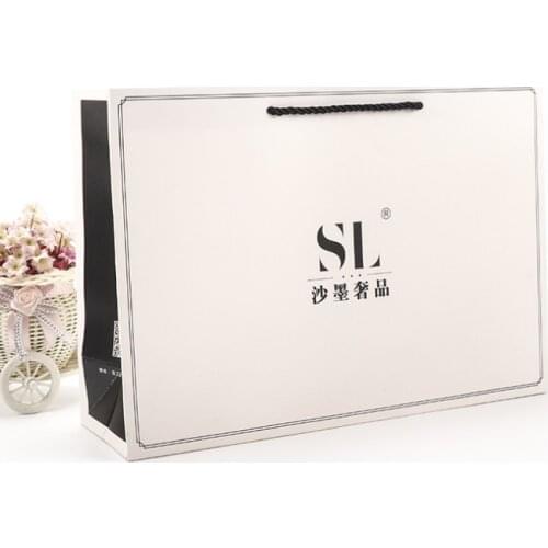 Hot sale white gift bag paper shopping personalized for festival with handle,Shopping paper handle bag with logo print --XP2114