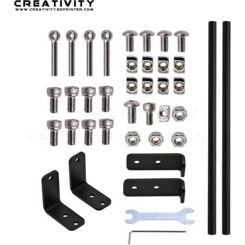 3D Printer Parts Supporting Pull Rod Kit Aluminum Alloy Tie Rod Set Compatible with Ender-3/Ender-3S/Ender-3 Pro