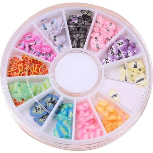 LF 1Pcs Mixed Clay Butterfly 5mm Decoration Crafts Flatback Cabochon Scrapbooking Embellishments Kawaii Diy Accessories
