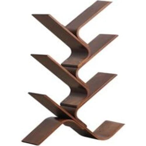 Scandinavian solid wood newspaper rack simple office landing magazine rack creative childrens bookshelf