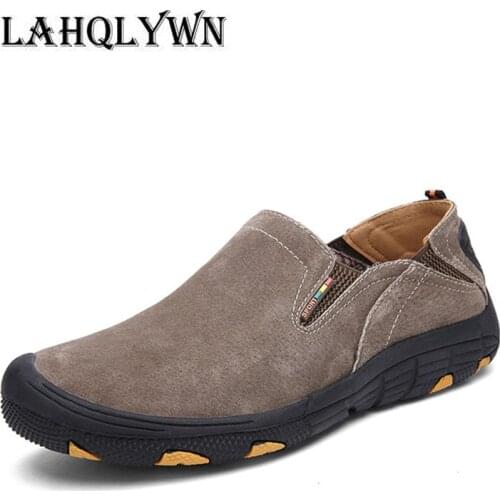 Moccasins Male Loafers For Men Shoes Slip On Flats Genuine Leather Driving Walking Soft Footwear Quality Spring Boat H182