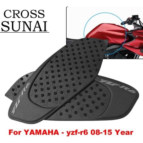 Motorcycle Anti Slip Tank Pad Stickers Motorbike Rubber Tank Gas Knee Grip Pads Accessories Parts For YAMAHA -YZF-R6 2008-2015