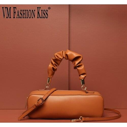 Genuine Leather Solid Luxury Handbags Women Bags Designer Lacework Baguette Fashion Hand Bag Crossbody Bag Purses And Handbags