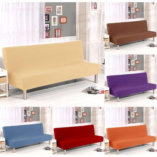 Solid Color Sofa Bed Cover Solid All-inclusive Slipcover for Sofa Bed Without Armrest Couch Covers for Folding Sofa Cover