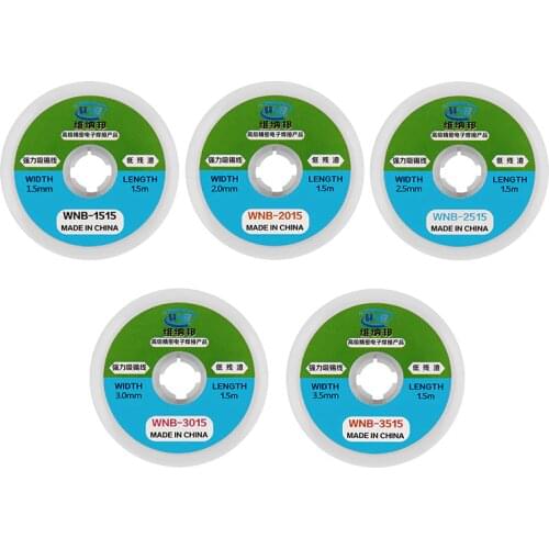 Desoldering Wire Solder Braid 1.5/2.0/2.5/3.0/3.5mm Suction Tin Desoldering Wick Welding Solder Remover 1.5M Length