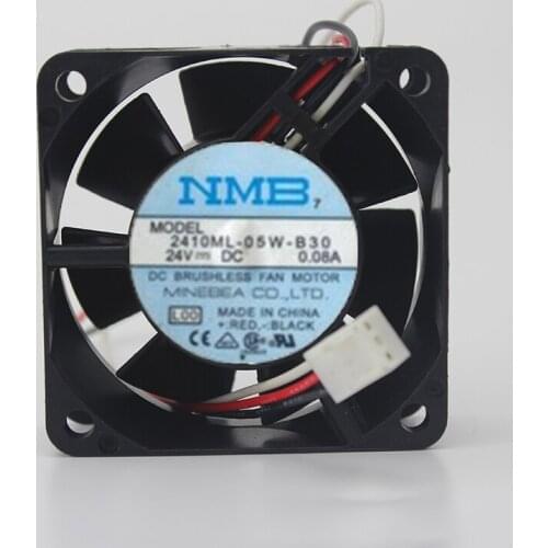 Original 2410ML-05W-B39 B30 6025 6CM 0.08A 24V two-wire inverter cooling fan