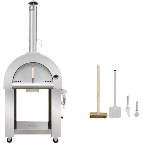 Lycan Stainless Steel Freestanding Wood Burning Pizza Oven Backyard Pizza Maker