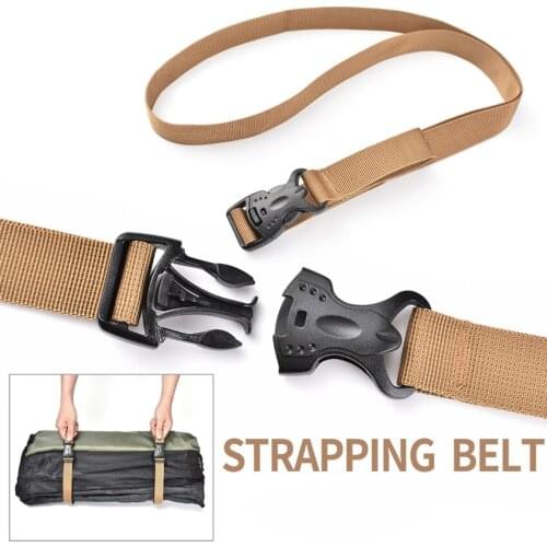 Outdoor Camping Gear Luggage Binding Belt Double Insurance Buckle Type Binding Lashing Rope Multi Tool Sling Camping Equipment